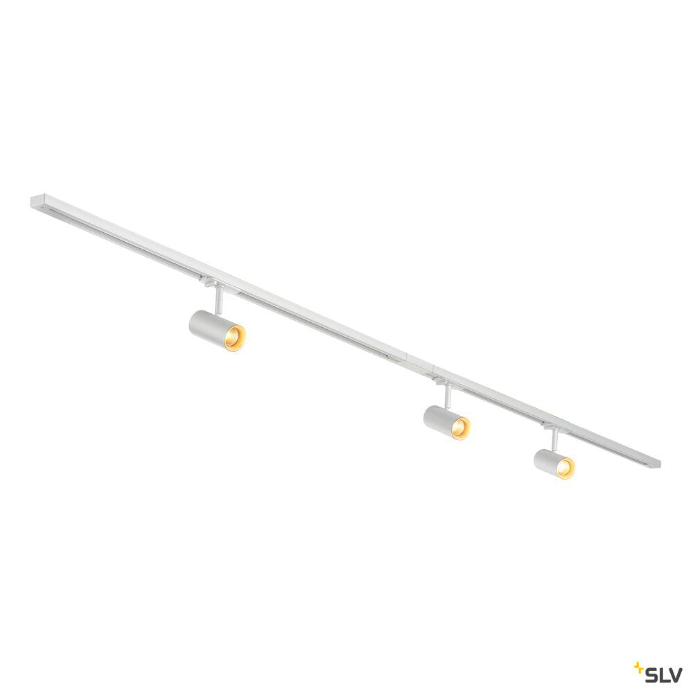 White LED Cylindrical Track SPOT, SLV NOBLO®, 2700K, 19W, trailing-edge phase, 32°,  for Single Circuit White Track Lighting, 1007674
