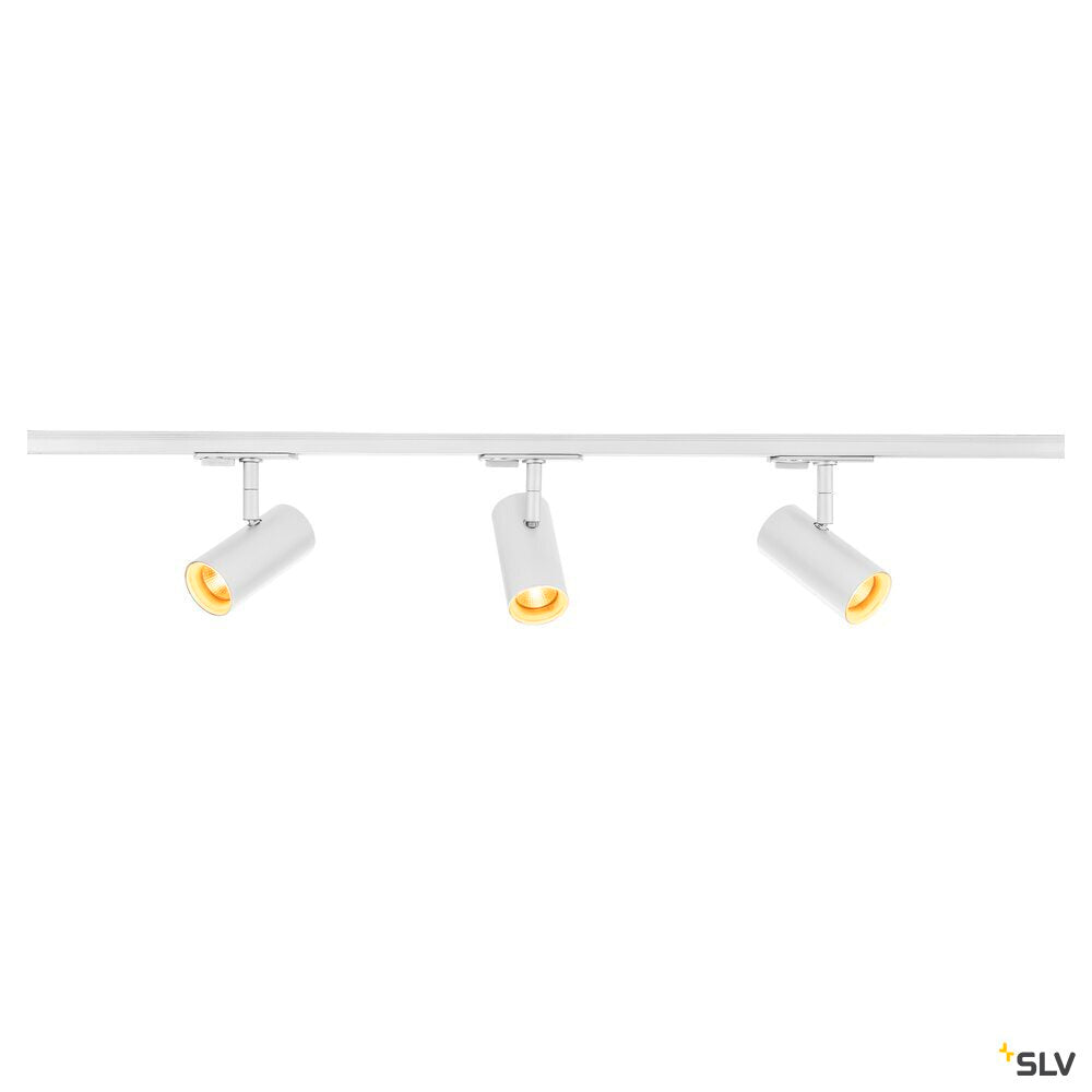 White LED Cylindrical Track SPOT, SLV NOBLO®, 2700K, 19W, trailing-edge phase, 32°,  for Single Circuit White Track Lighting, 1007674