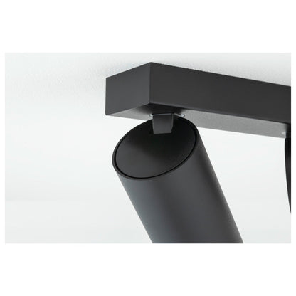 SLV KAMI, ceiling-mounted light, double, long, 2x max. 10 W, GU10, black/gold 1007729