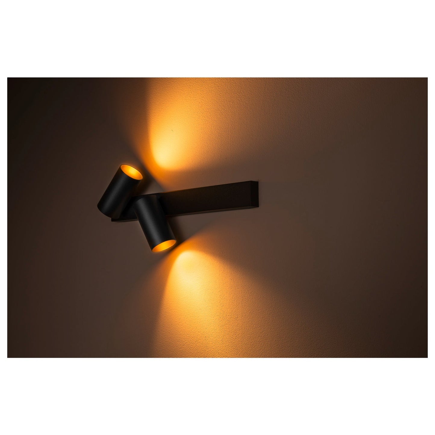 SLV KAMI, ceiling-mounted light, double, long, 2x max. 10 W, GU10, black/gold 1007729