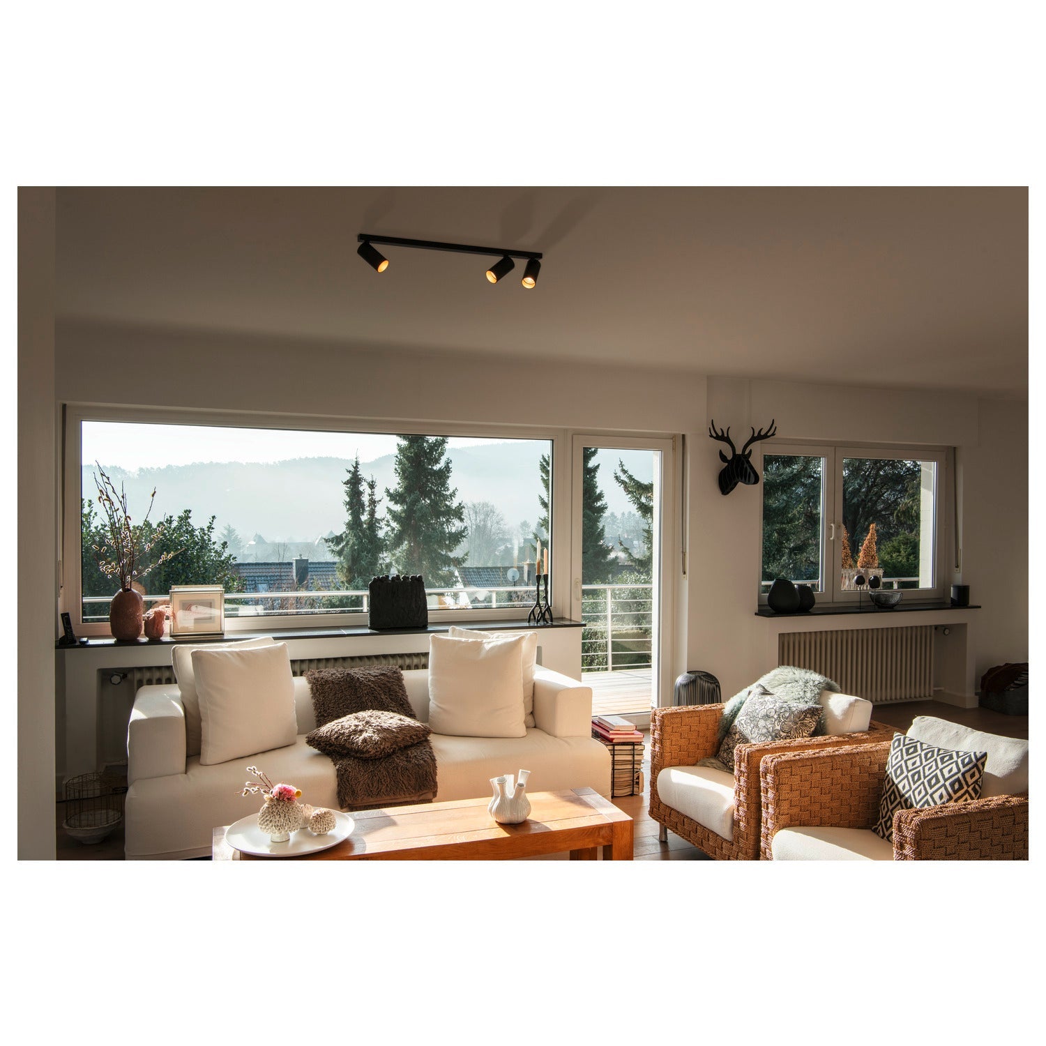 SLV KAMI, ceiling-mounted light, 3x max. 10 W, GU10, black/gold 1007735