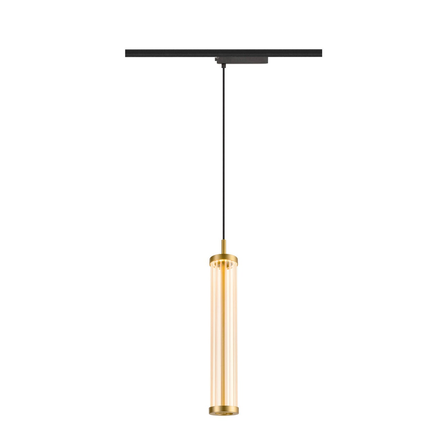 SLV QUIMERA, 1~ pendant light, pendant length 150 cm, 2700 K, PHASE, brushed brass 1008042