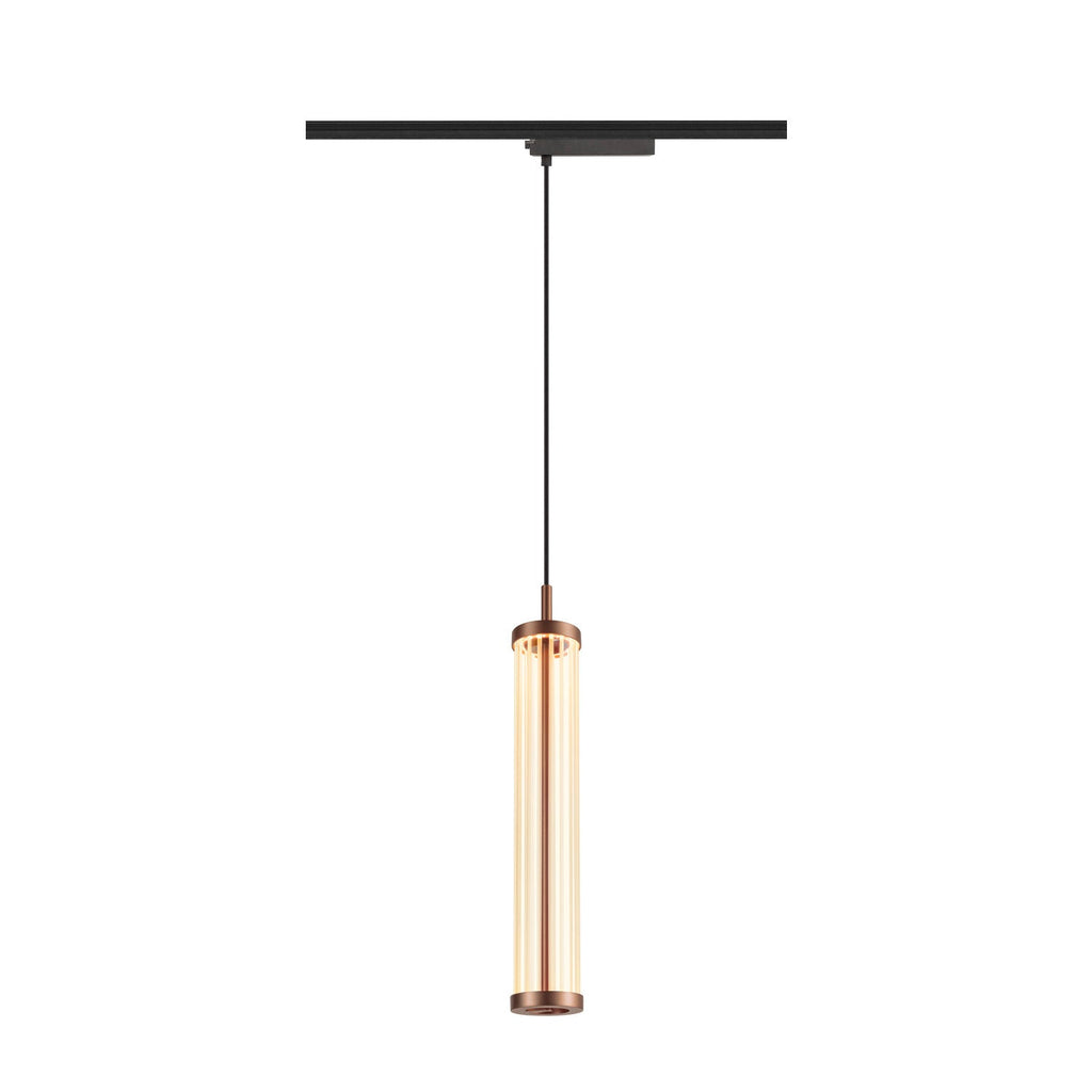 SLV QUIMERA, 1~ pendant light, pendant length 150 cm, 2700 K, PHASE, dark copper 1008043