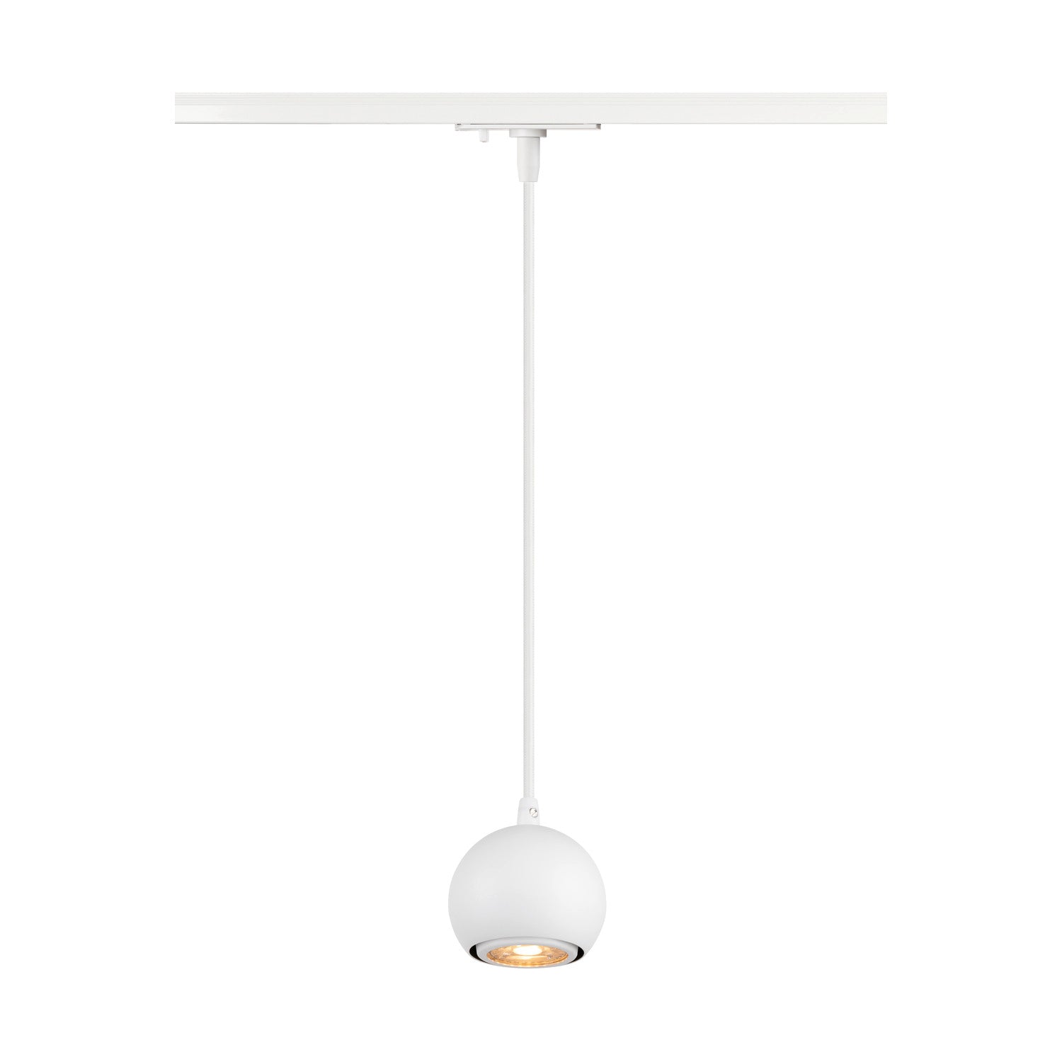 White Round track pendant light, SLV LIGHT EYE® 90, GU10, for Single Circuit White Track Lighting, 1008169