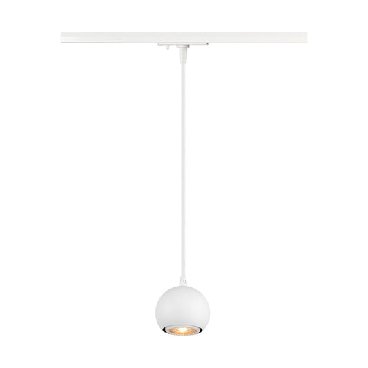 White Round track pendant light, SLV LIGHT EYE® 90, GU10, for Single Circuit White Track Lighting, 1008169