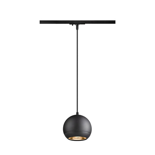SLV LIGHT EYE® 150, 1~ track pendant light, GU10, pendant length 150 cm, 1x max. 13 W, matt black 1008174
