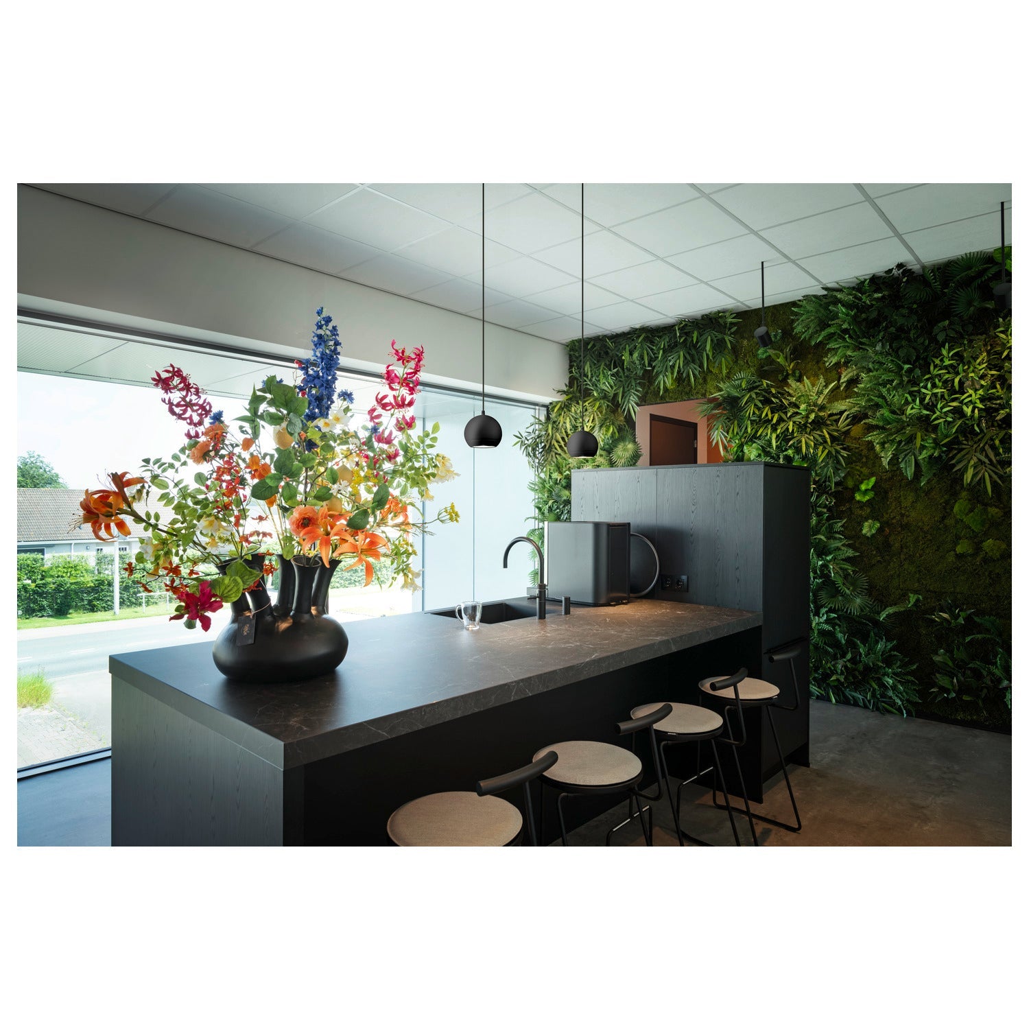 SLV LIGHT EYE® 150, 1~ track pendant light, GU10, pendant length 150 cm, 1x max. 13 W, matt black 1008174