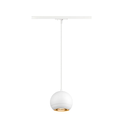 SLV LIGHT EYE® 150, 1~ track pendant light, GU10, pendant length 150 cm, 1x max. 13 W, matt white 1008175