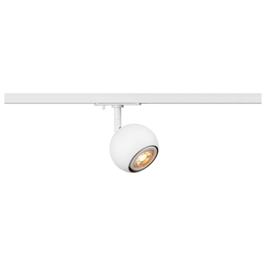 White Round Track Spot, SLV LIGHT EYE® 90,  for Single Circuit White Track Lighting, 1008181