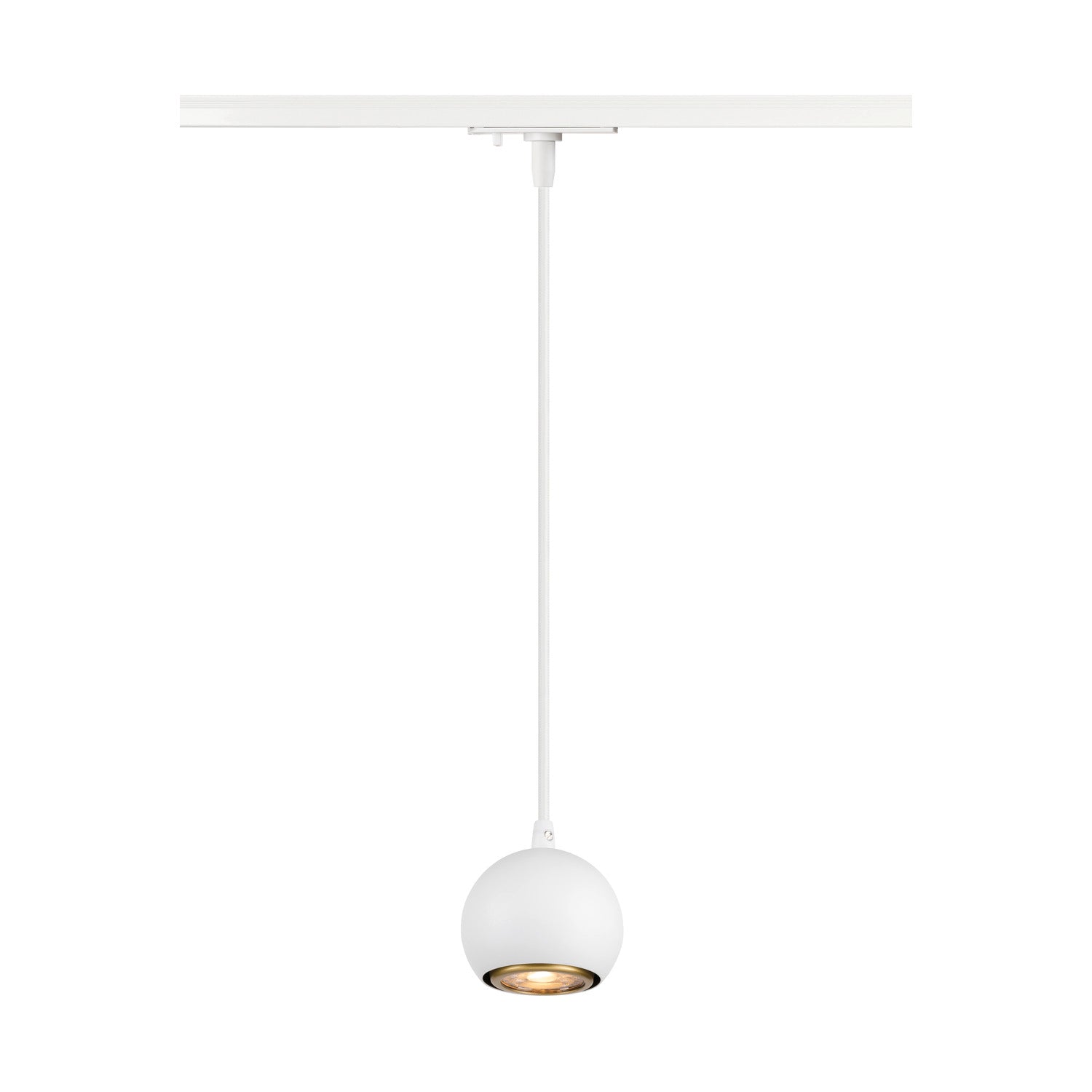 White Round track pendant light, SLV LIGHT EYE® 90, GU10, for Single Circuit White Track Lighting, 1008169