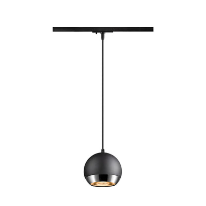 SLV LIGHT EYE® 150, 1~ track pendant light, GU10, pendant length 150 cm, 1x max. 13 W, matt black 1008174