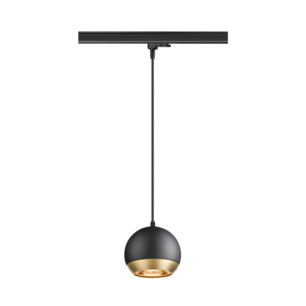 SLV LIGHT EYE® 150, 3~track pendant light, GU10, pendant length 150 cm, 1x max. 13 W, matt black 1008176