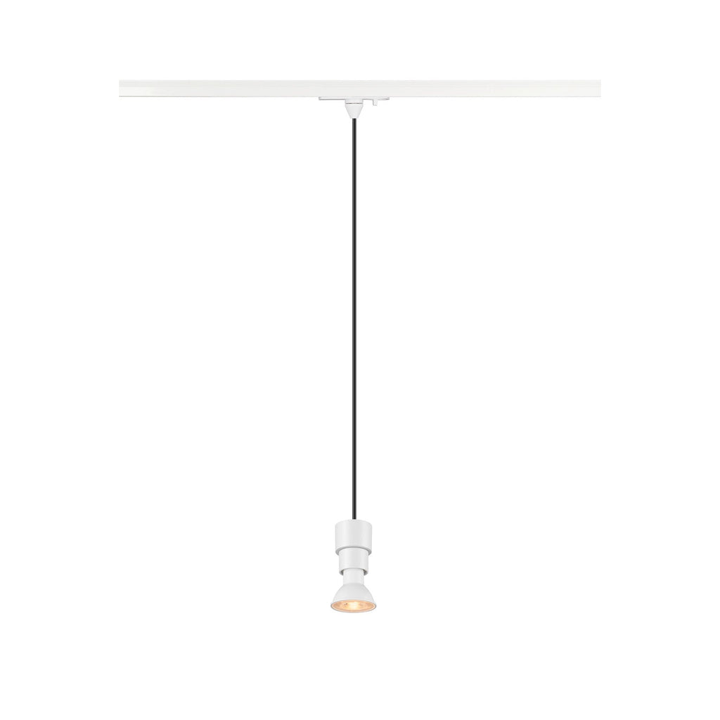 SLV PURI 2.0 Basic, 1~ Track pendant light, GU10, pendant length 200 cm, 1x max. 6 W, white 1008208