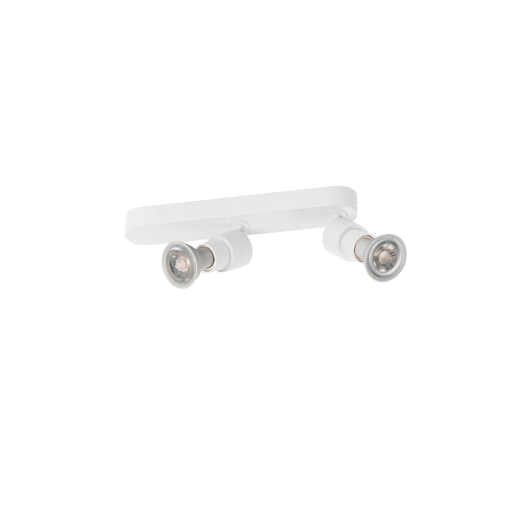 SLV PURI 2.0 Basic, wall and ceiling-mounted light, asymmetrical, round, 2 x max. 6 W GU10, white 1008232