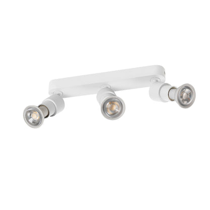 SLV PURI 2.0 Basic, wall and ceiling-mounted light, long, round, 3 x max. 6 W GU10, white 1008234