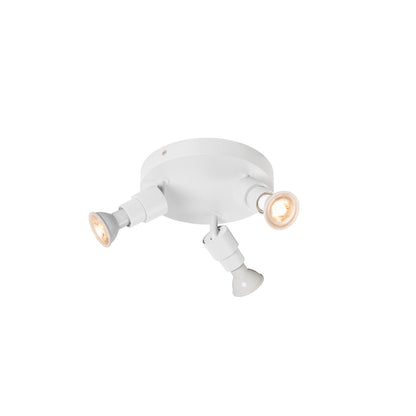 SLV PURI 2.0 Basic, wall and ceiling-mounted light, round, 3 x max. 6 W, GU10, white 1008236