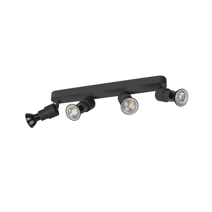 SLV PURI 2.0 Basic, wall and ceiling-mounted light, long, 4 x max. 6 W GU10, black 1008239