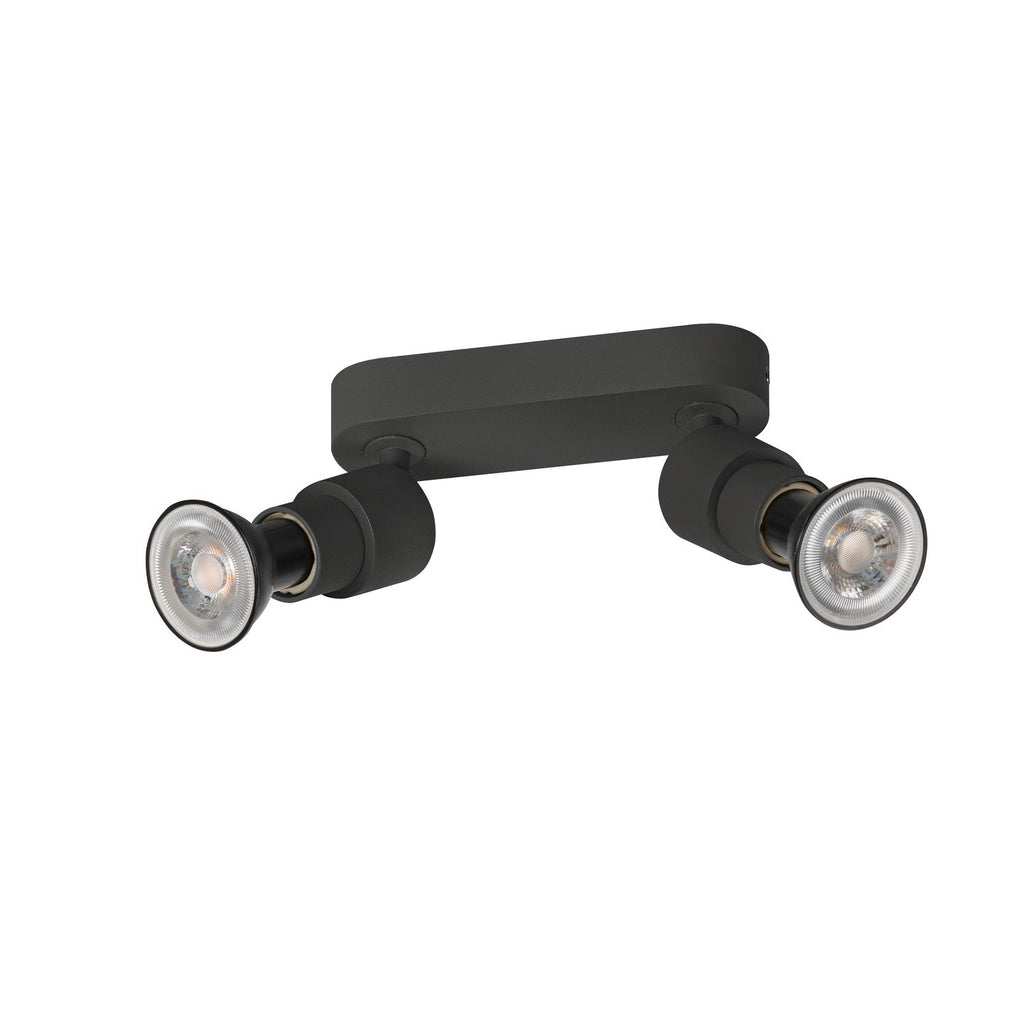 SLV PURI 2.0 Basic, wall and ceiling-mounted light, 2 x max. 6 W GU10, black 1008241