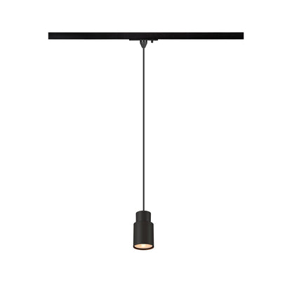 SLV PURI 2.0 Tube, 1~ Track pendant light, GU10, pendant length 200 cm, 1x max. 6 W, black 1008254