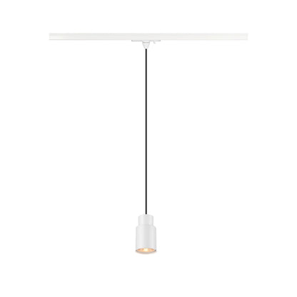 SLV PURI 2.0 Tube, 1~ Track pendant light, GU10, pendant length 200 cm, 1x max. 6 W, white 1008256
