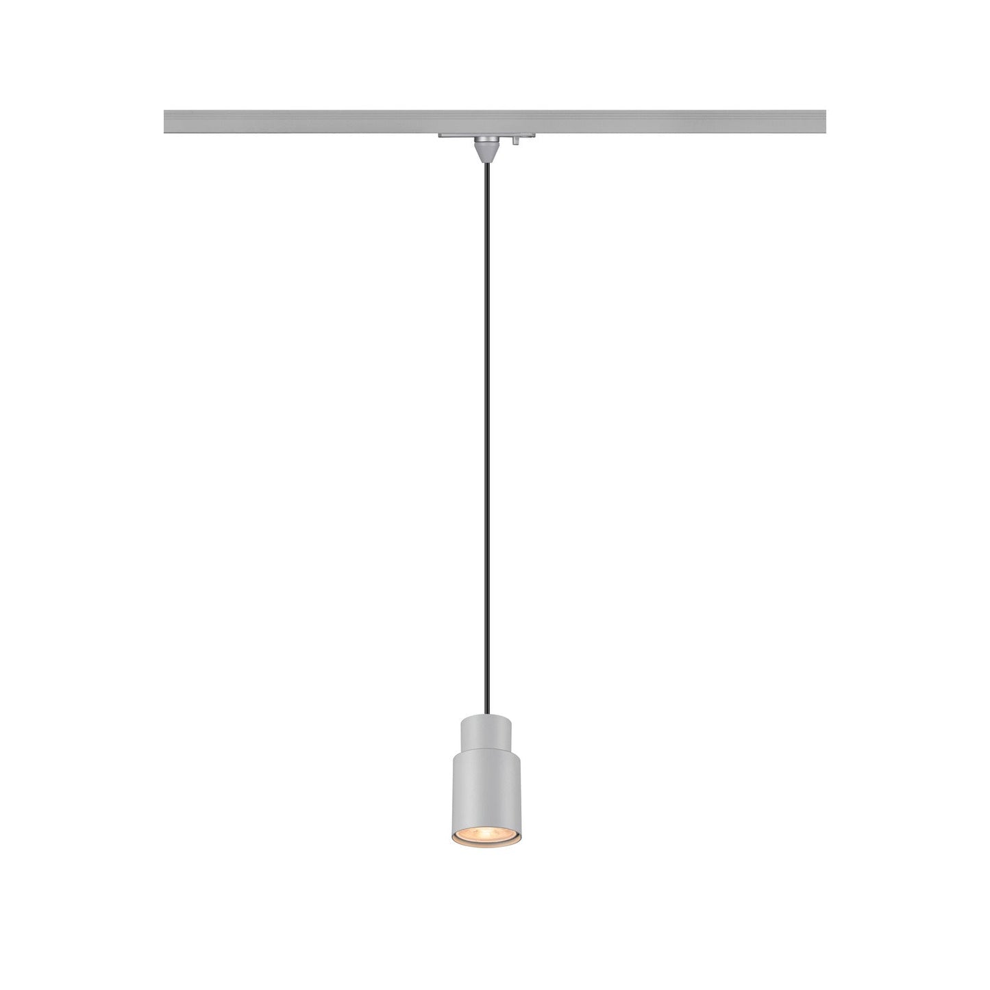 SLV PURI 2.0 Tube, 1~ Track pendant light, GU10, pendant length 200 cm, 1x max. 6 W, grey 1008257