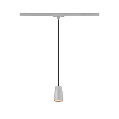 SLV PURI 2.0 Tube, 1~ Track pendant light, GU10, pendant length 200 cm, 1x max. 6 W, grey 1008257