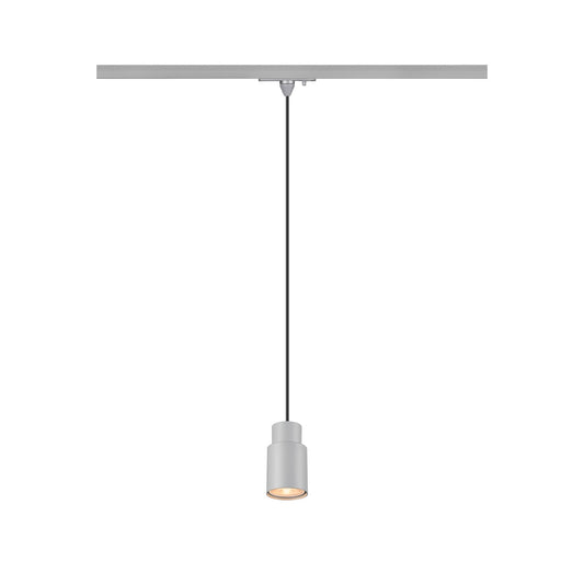 SLV PURI 2.0 Tube, 1~ Track pendant light, GU10, pendant length 200 cm, 1x max. 6 W, grey 1008257