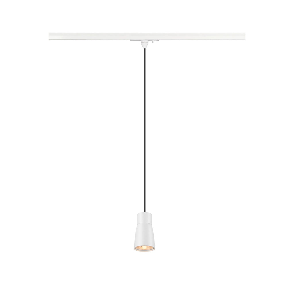 SLV PURI 2.0 Dome, 1~ Track pendant light, GU10, pendant length 200 cm, 1x max. 6 W, white 1008264