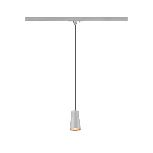 SLV PURI 2.0 Dome, 1~ Track pendant light, GU10, pendant length 200 cm, 1x max. 6 W, grey 1008265