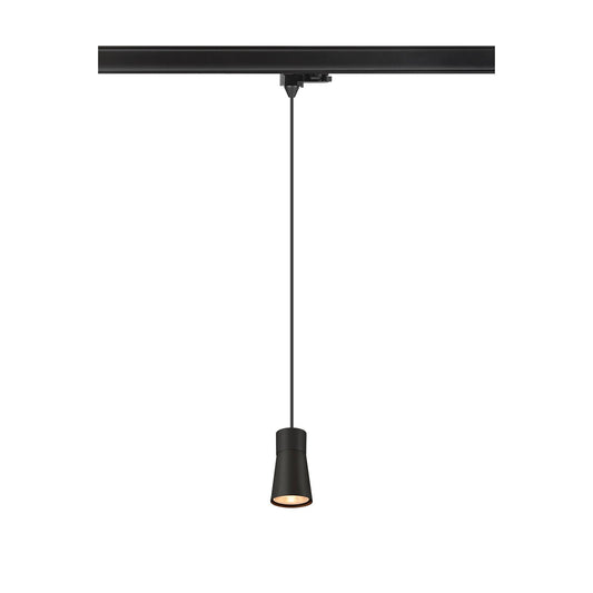 SLV PURI 2.0 Cone, 3~track pendant light, GU10, pendant length 200 cm, 1x max. 6 W, black 1008278