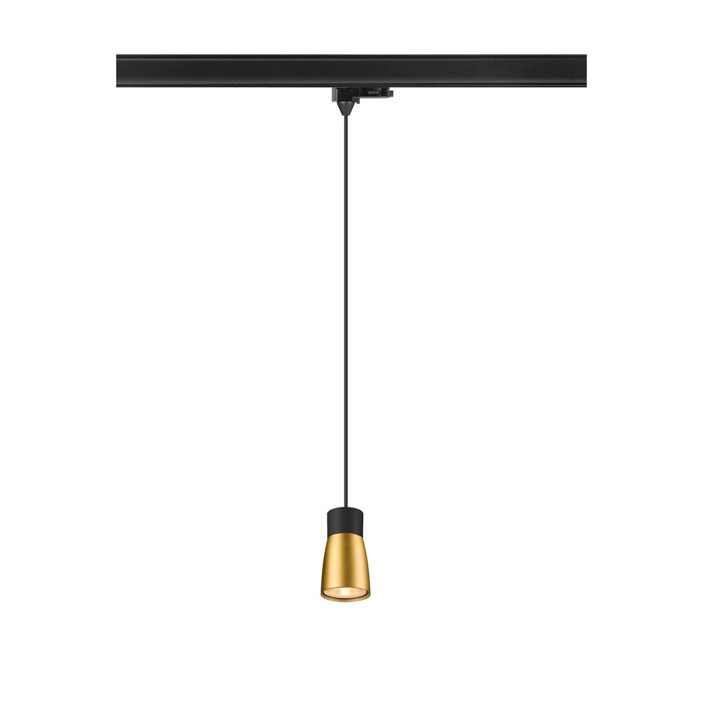 SLV PURI 2.0 Dome, 3~track pendant light, GU10, pendant length 200 cm, 1x max. 6 W, black / gold 1008282