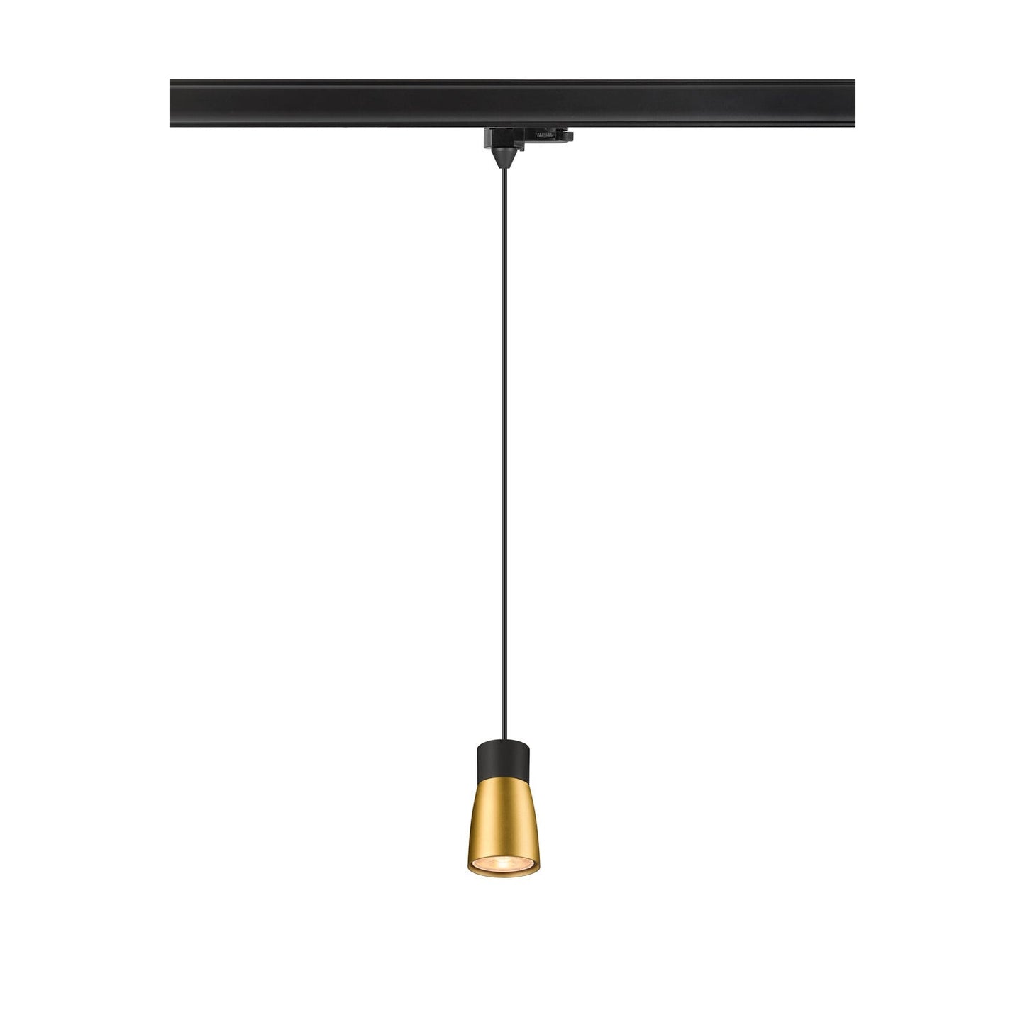 SLV PURI 2.0 Dome, 3~track pendant light, GU10, pendant length 200 cm, 1x max. 6 W, black / gold 1008282