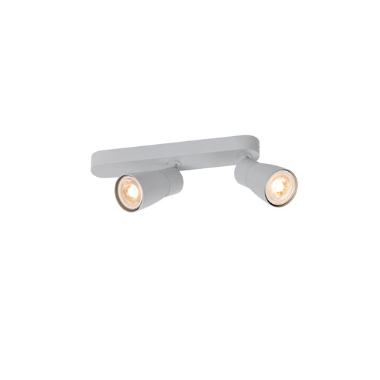 SLV PURI 2.0 Dome, wall and ceiling-mounted light, asymmetrical, 2 x max. 6 W GU10, grey 1008319