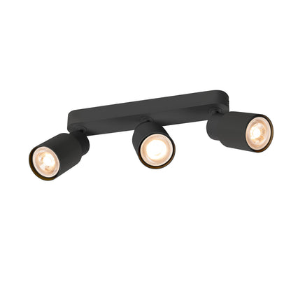 SLV PURI 2.0 Tube, wall and ceiling-mounted light, long, 3 x max. 6 W GU10, black 1008320
