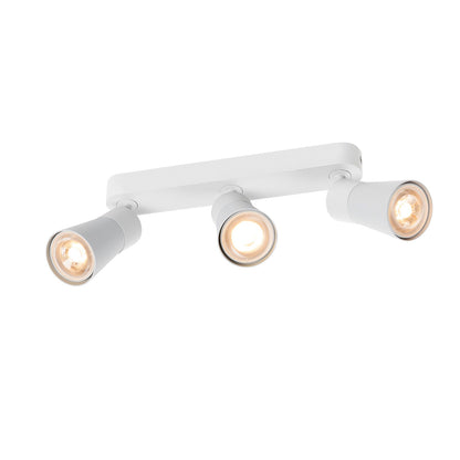 SLV PURI 2.0 Cone, wall and ceiling-mounted light, long, 3 x max. 6 W GU10, white 1008326