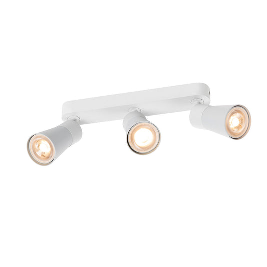 SLV PURI 2.0 Cone, wall and ceiling-mounted light, long, 3 x max. 6 W GU10, white 1008326