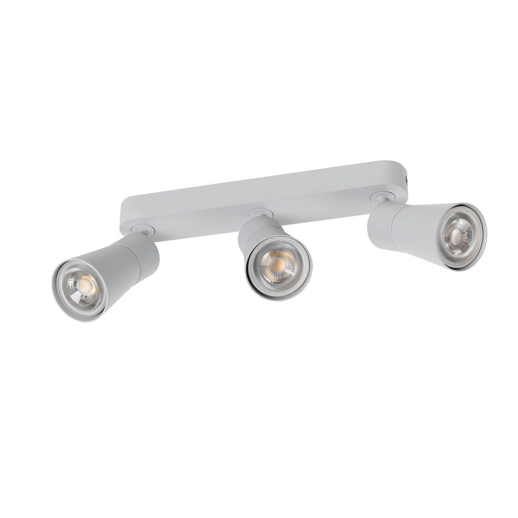 SLV PURI 2.0 Cone, wall and ceiling-mounted light, long, 3 x max. 6 W GU10, grey 1008327