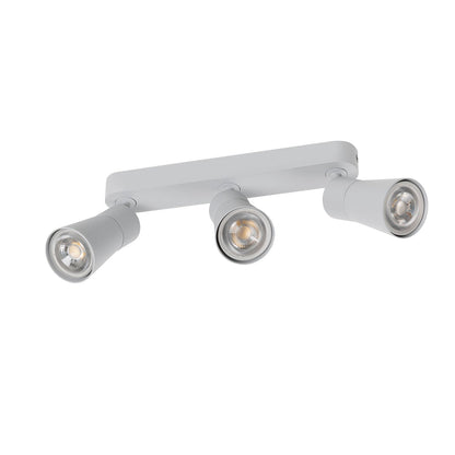 SLV PURI 2.0 Cone, wall and ceiling-mounted light, long, 3 x max. 6 W GU10, grey 1008327