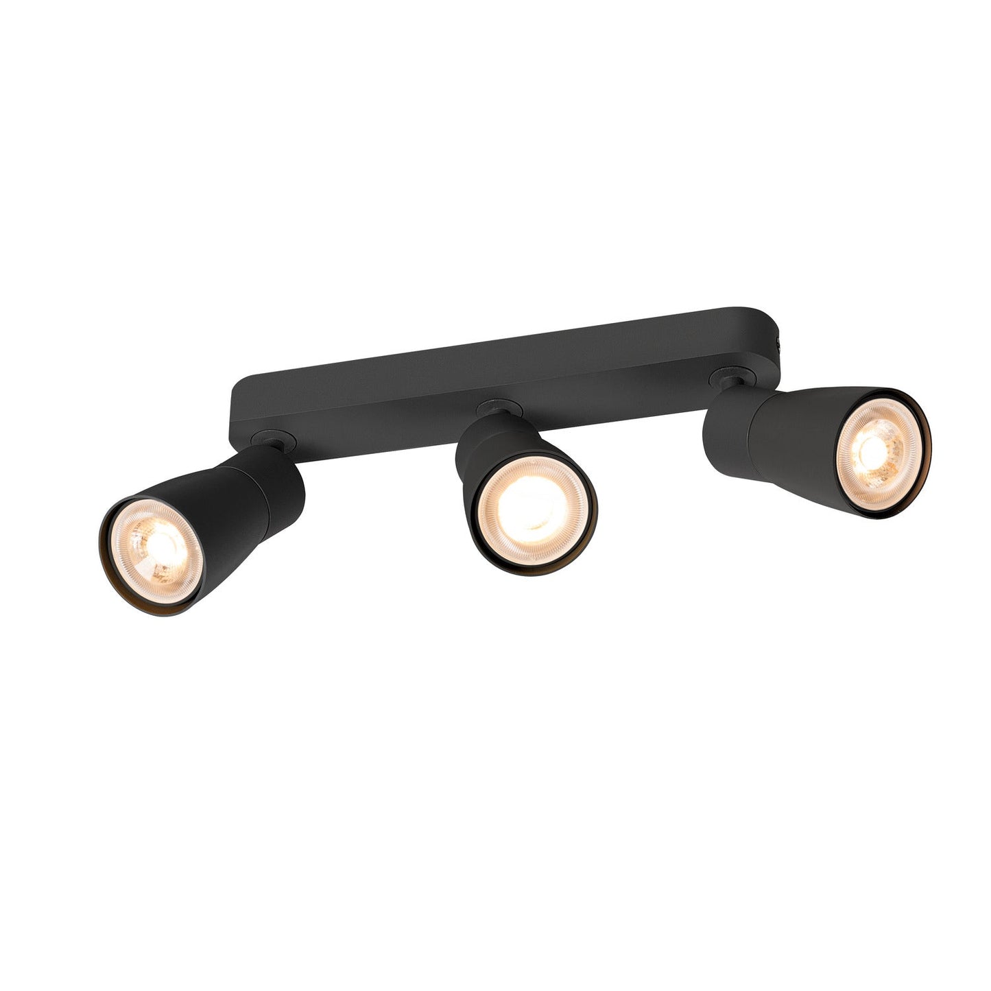SLV PURI 2.0 Dome, wall and ceiling-mounted light, long, 3 x max. 6 W GU10, black 1008328