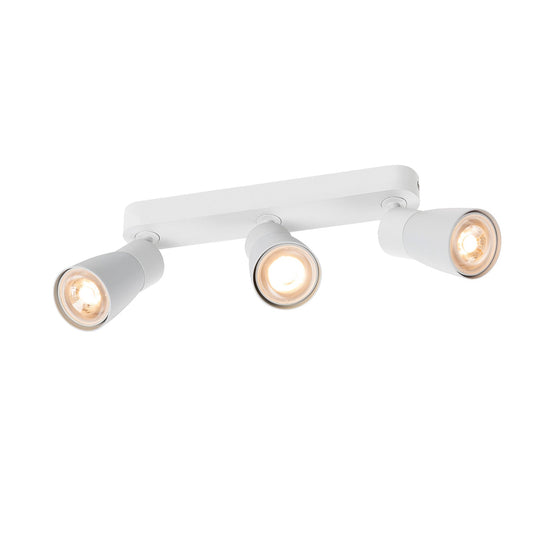 SLV PURI 2.0 Dome, wall and ceiling-mounted light, long, 3 x max. 6 W GU10, white 1008330