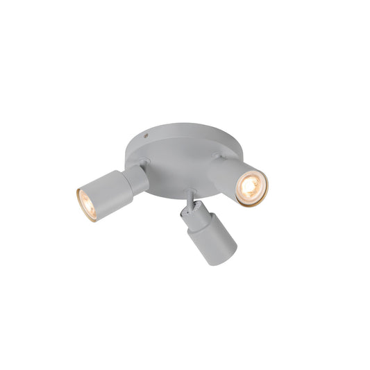SLV PURI 2.0 Tube, wall and ceiling-mounted light, round, 3 x max. 6 W GU10, grey 1008335