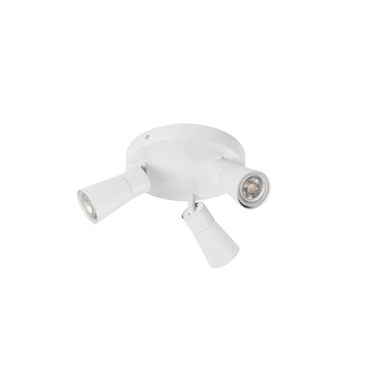 SLV PURI 2.0 Cone, wall and ceiling-mounted light, round, 3 x max. 6 W GU10, white 1008338
