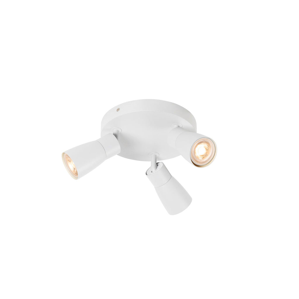 SLV PURI 2.0 Dome, wall and ceiling-mounted light, round, 3 x max. 6 W GU10, white 1008342