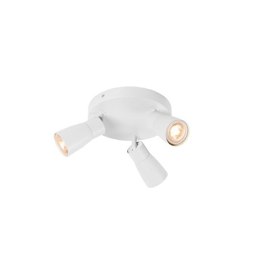SLV PURI 2.0 Dome, wall and ceiling-mounted light, round, 3 x max. 6 W GU10, white 1008342