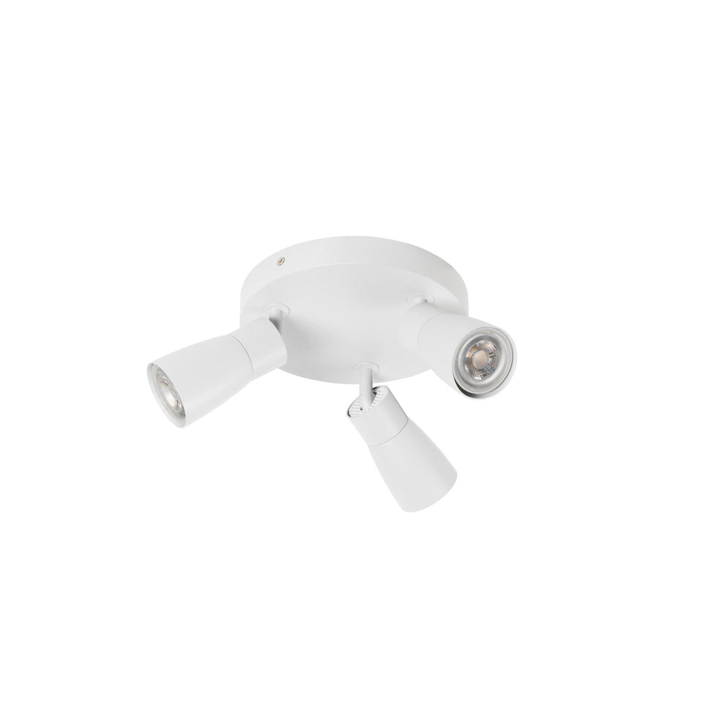 SLV PURI 2.0 Dome, wall and ceiling-mounted light, round, 3 x max. 6 W GU10, white 1008342