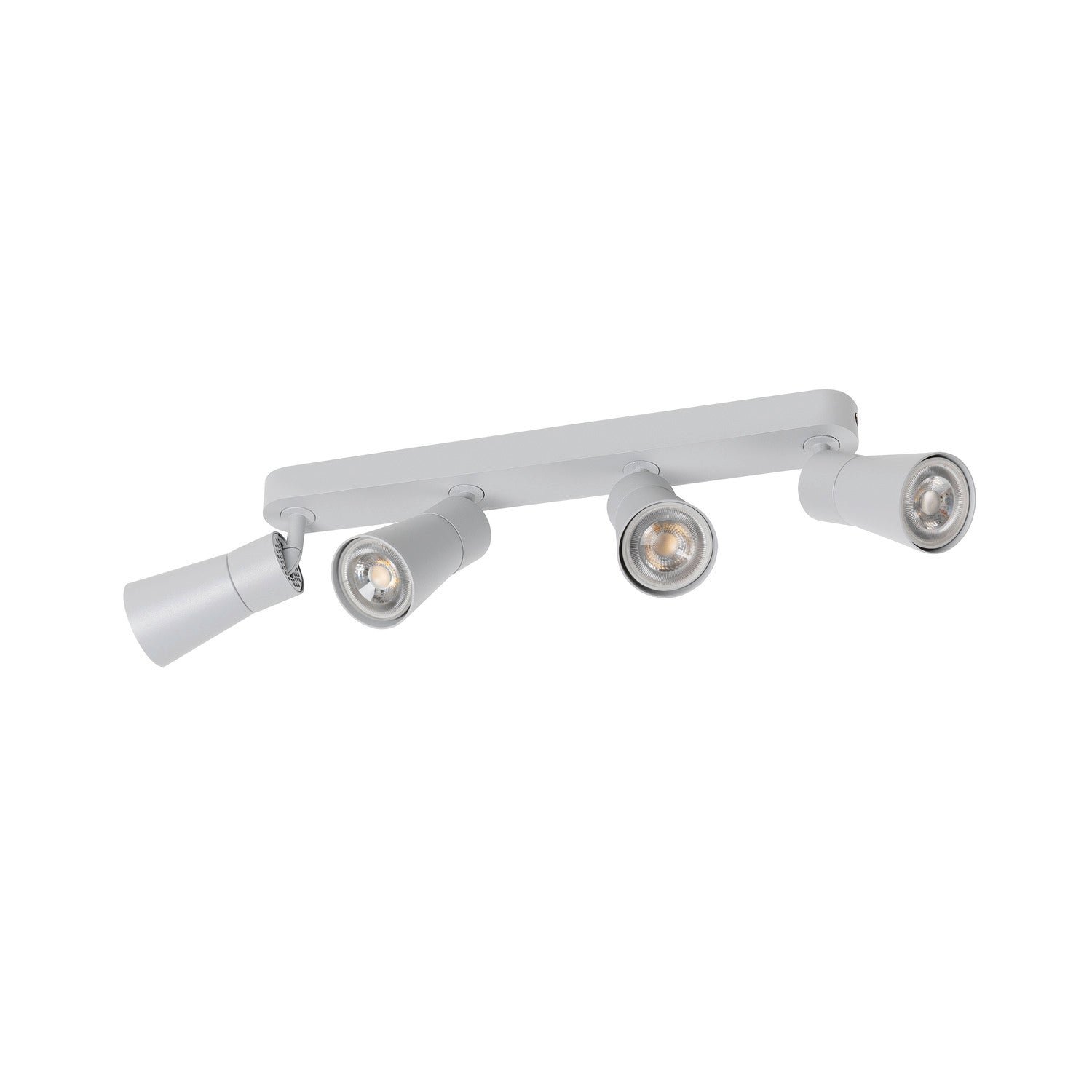 SLV PURI 2.0 Cone, wall and ceiling-mounted light, long, 4 x max. 6 W GU10, grey 1008351