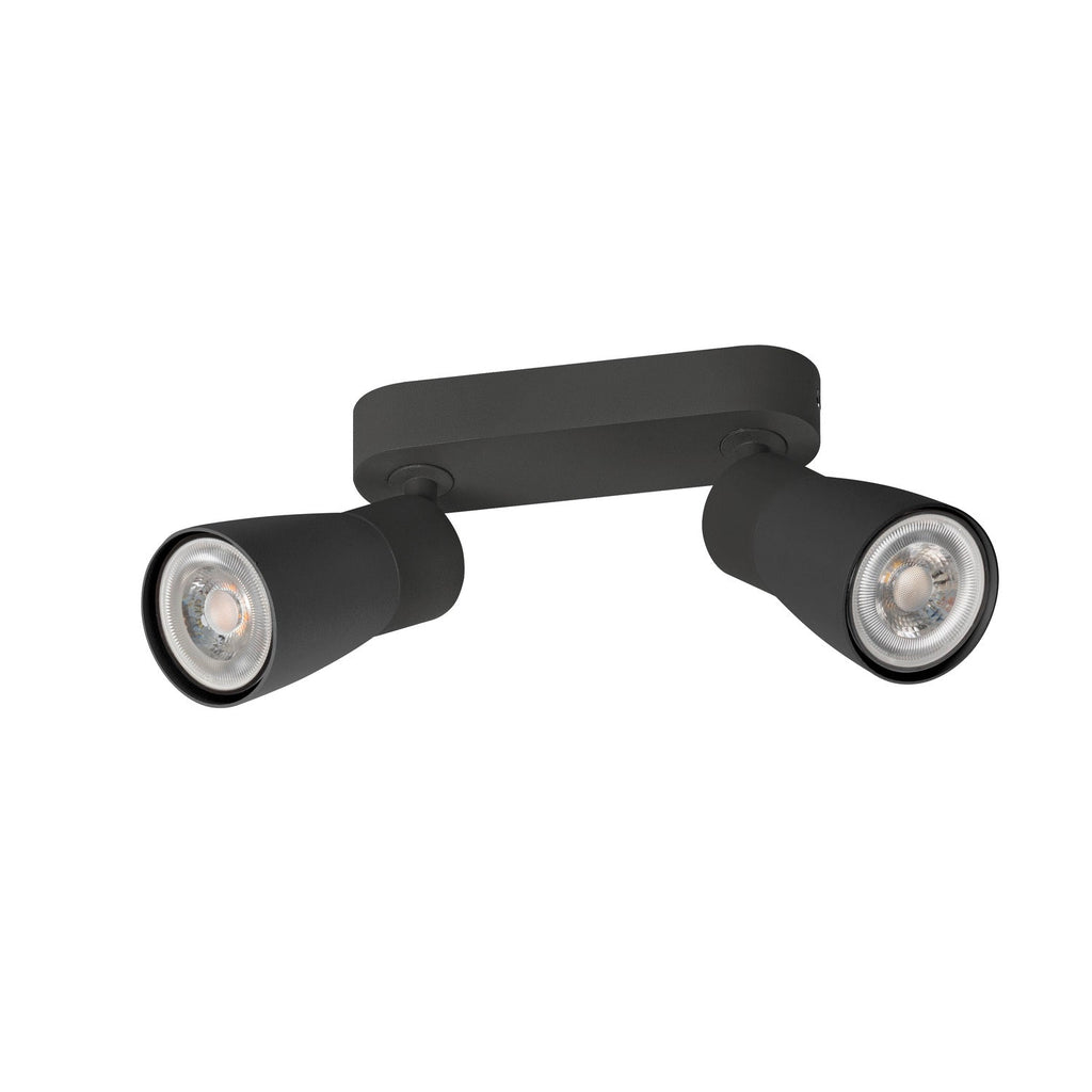 SLV PURI 2.0 Dome, wall and ceiling-mounted light, long, 2 x max. 6 W GU10, black 1008369