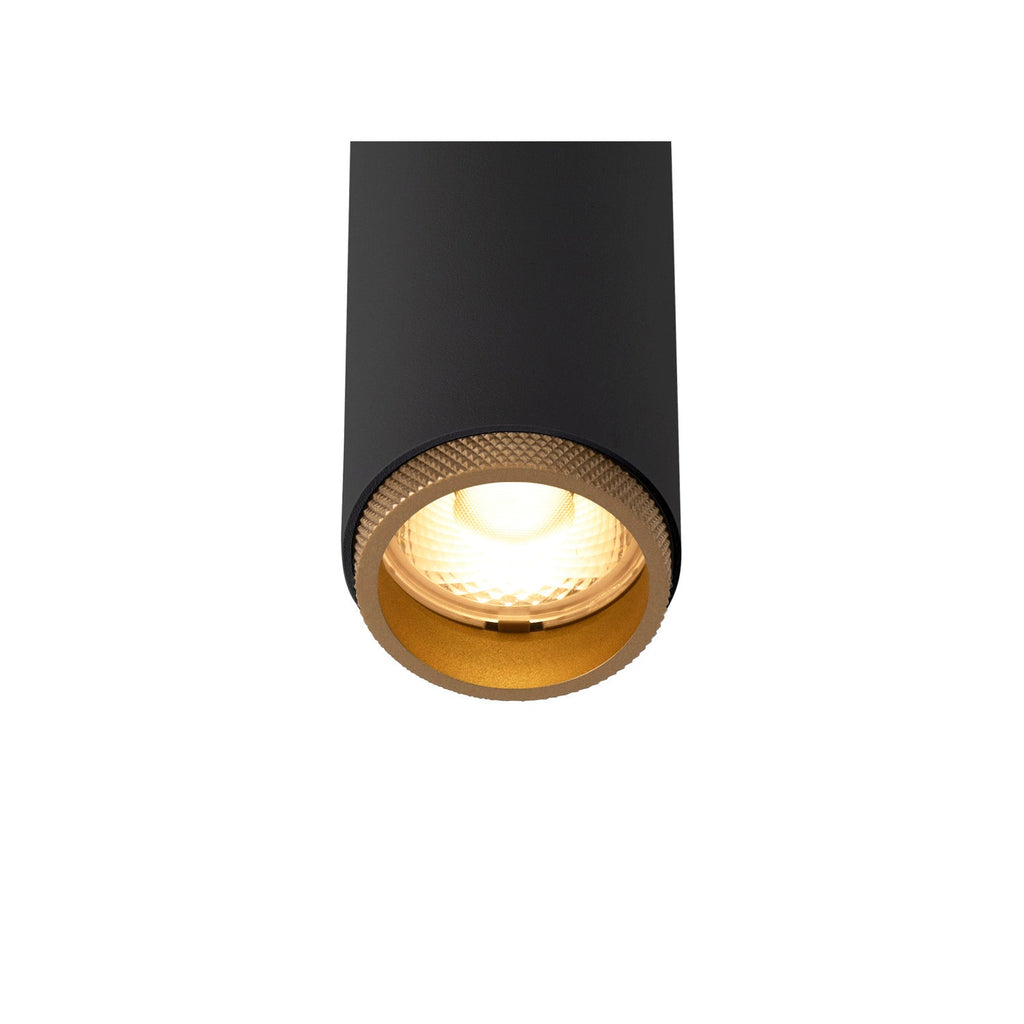 SLV GRIP! S, 1~ spot, cylindrical, 3000 K, 11 W, PHASE, 29°, black / gold 1008397