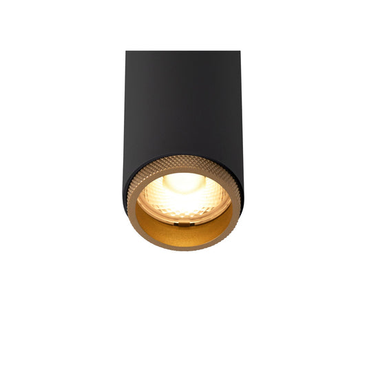 SLV GRIP! S, 1~ spot, cylindrical, 3000 K, 11 W, PHASE, 29°, black / gold 1008397