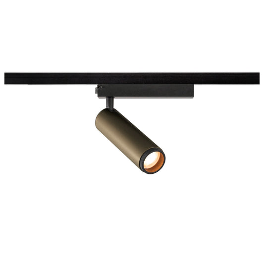SLV GRIP! M, 1~ Track spot, cylindrical, 2700 K, 20 W, PHASE, 42°, bronze / black 1008423
